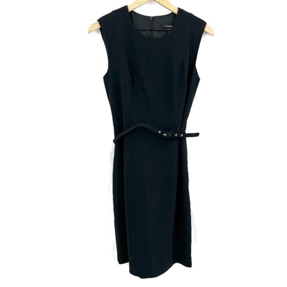 Louben Canada career business casual little black‎ dress classic belted pencil 4
